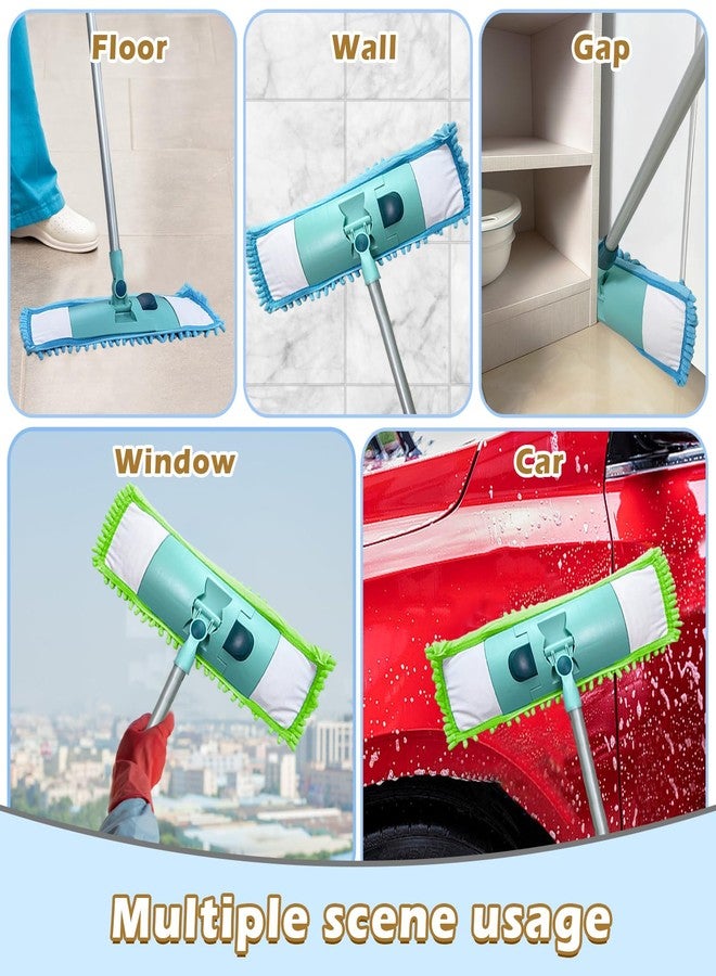 SureOBliss 4PCS 16'' Microfiber Dust Mop Pads Compatible with Leifheit 55210,Reusable Mop Refills,Replacent Wet Mopping Pad & Washable Dry Sweeping Cloths for Hardwood Floor/Tile/Marble Cleaning - Image 5
